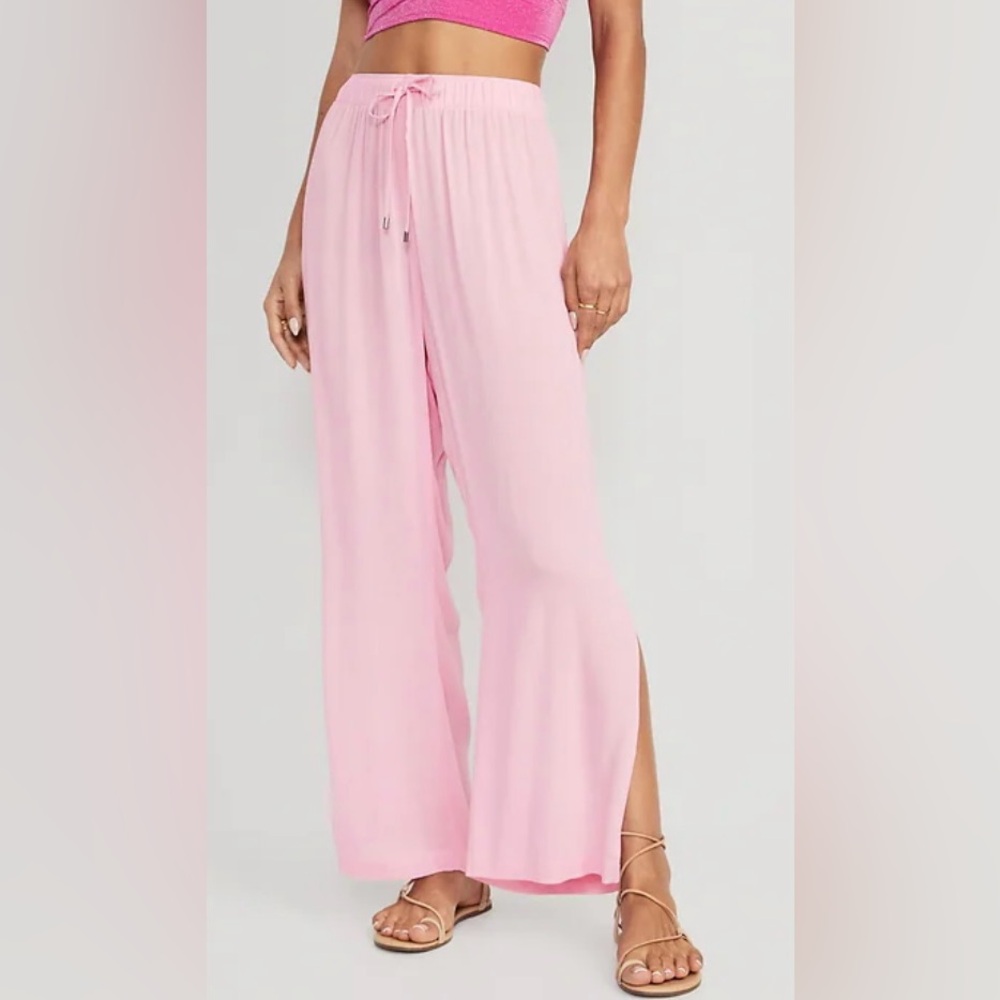 🏖️ Old Navy High Waisted Swim Cover Up Pants NWT
